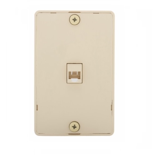 Eaton 4 Conductor Phone Wall Jack Rj14 Ivory Eaton 3521 4v