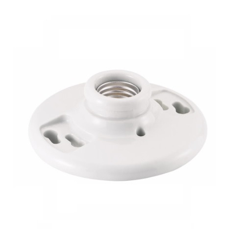 Eaton Wiring 660W Porcelain Ceiling Lamp Holder w Keyless Switch White Eaton Wiring 604 SP L HomElectrical