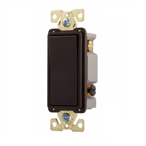 Eaton 15 Amp 3 Way Rocker Switch Commercial Grade Brown
