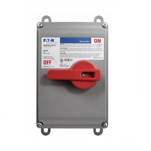 Eaton Wiring 60 Amp Disconnect Switch, Motor Control, Rotary, NEMA 4X ...