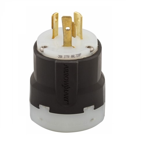 Eaton 20 Amp Locking Plug Nema L7 20 277v Black White Eaton