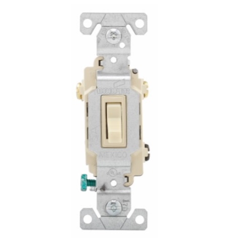 Eaton Wiring 15 Amp Toggle Switch, #14-10 AWG, 3-Way, 120/277V, Ivory ...