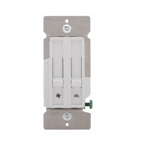 Eaton Wiring 300W Dimmer & Fan Speed Controller, Single Pole, Flush ...