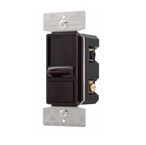 Eaton SF10P-B Lighting Control Dimmer Switch - Single Pole/3-Way, Brown