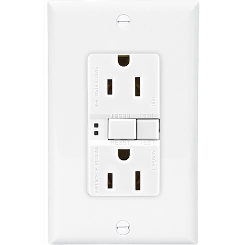 Eaton Wiring 15 Amp Duplex GFCI Receptacle Outlet, White (Eaton Wiring