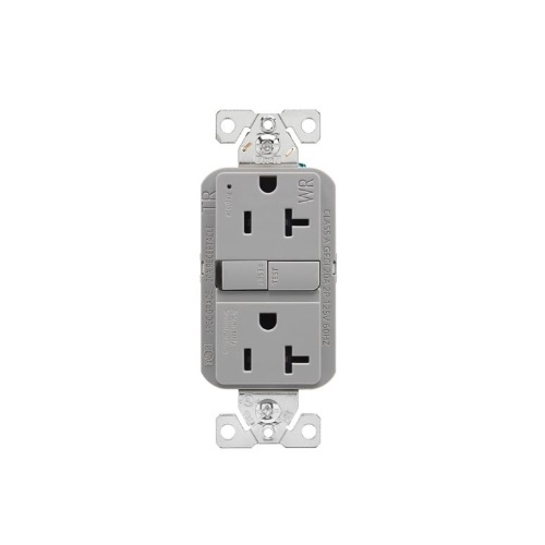 Eaton Wiring 20 Amp Slim GFCI Outlet, Tamper & Weather Resistant