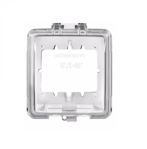 Eaton Wiring 2-Gang Weather Protective Cover, Extra Duty,White (Eaton