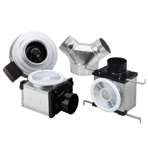 Fantech 70W Indoor Bathroom Fan w/ 6W LED Bulb, 290 CFM, 2582 RPM, 60 ...