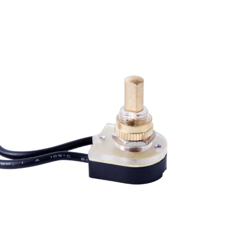 Gardner Bender 1/3/6 Amp Push-Button Switch, Single-Pole, Brass (Gardner Bender GSW-25)