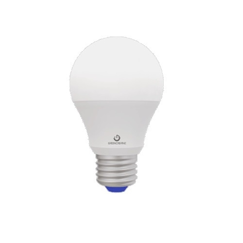 Satco 8W A19 Green LED Bulb – 60W Equivalent, Dimmable, Medium E26 Base, 120V