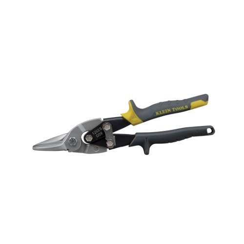 Klein Tools Straight Cutting Aviation Snips with Wire Cutter, Gray & Yellow (Klein Tools 1202S)