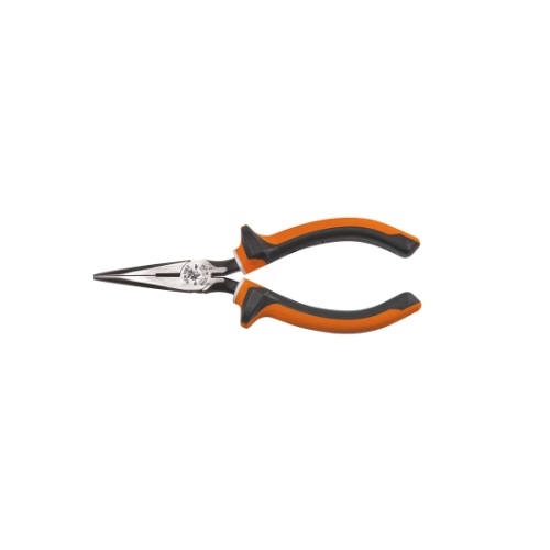 Klein Tools Insulated Long Nose 6" Slim Side-Cutting Pliers, Orange & Gray (Klein Tools 203-6-EINS)