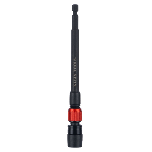 Klein Tools 6-in Dual Lock Impact Extension, Textured Twist Lock, 1/4in Hex, Blk (Klein Tools 31088)