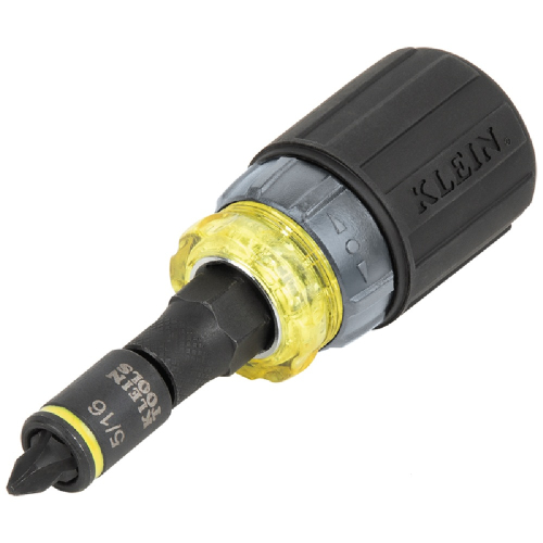 Klein Tools 7-in-1 KNECT Ratcheting Impact Rated Stubby Screwdriver/ Nut Driver (Klein Tools 32561HDRT)