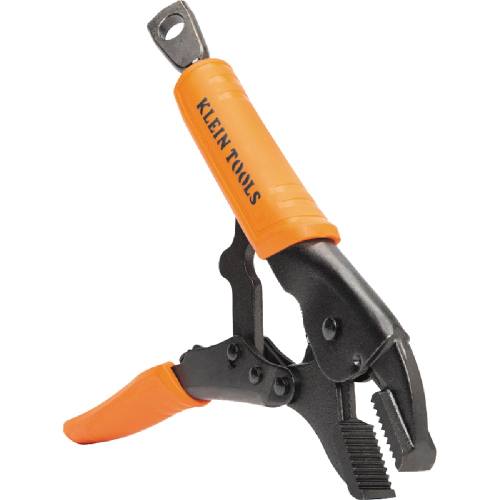 Klein Tools 10-in Straight Jaw Locking Pliers, with Molded Grip, Steel, Orange (Klein Tools 38642)