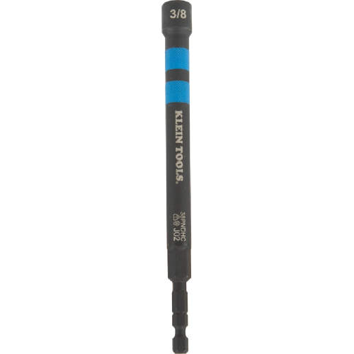 Klein Tools 3/8-in Hollow Magnetic Color Coded Power Nut Driver, 5in Shaft, Black (Klein Tools 38PNDHC)