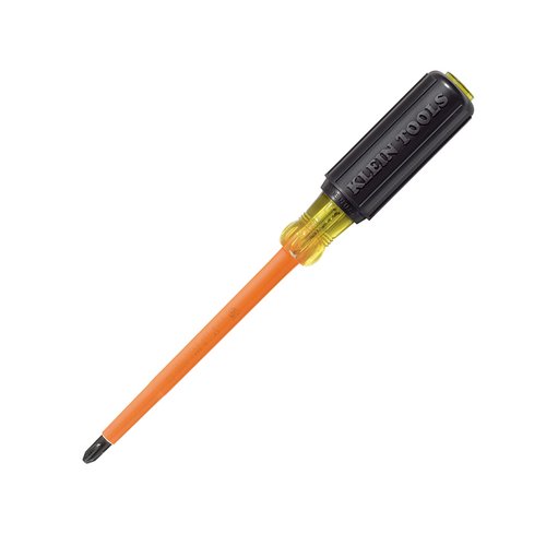 Klein Tools 4'' Insulated Profilated Phillips Tip Cushion Grip Screwdriver (Klein Tools 603-4-INS)
