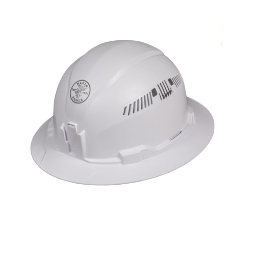 Klein Hard Hat, Full Brim, Vented, White (Klein 60401)