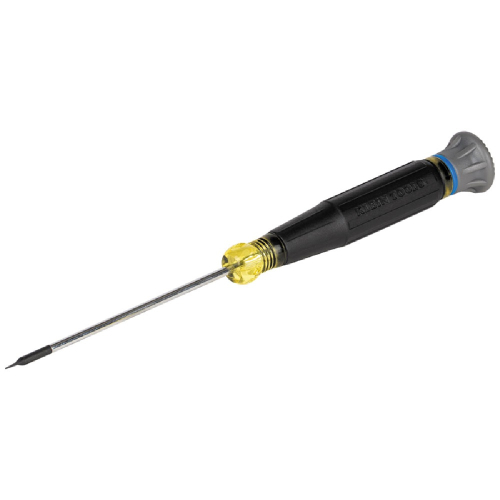 Klein Tools 3/32-in Slotted Precision Screwdriver, Cushion Grip, 3-in Shank, Blue (Klein Tools 6243)