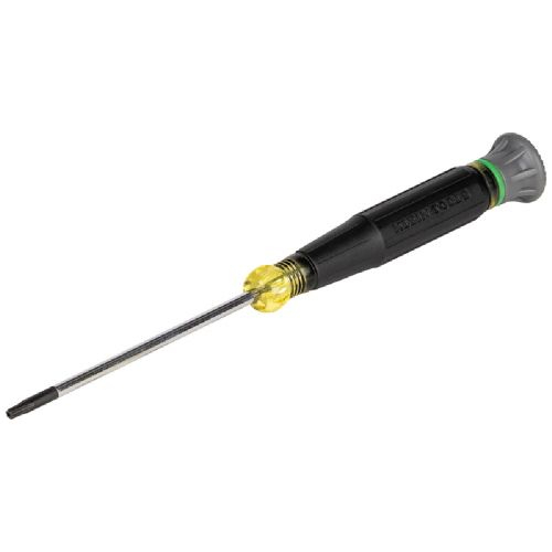 Klein Tools T10H TORX Precision Screwdriver, Cushion Grip, 3-in Shank, Green (Klein Tools 6323)