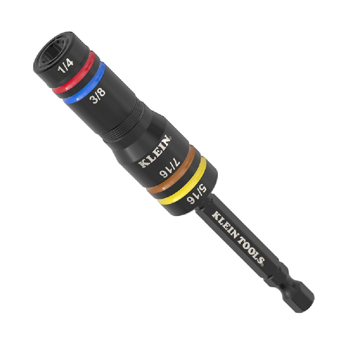 Klein Tools 4-Quad Heavy duty Impact Flip Socket, SAE, Deep Well, Black (Klein Tools 651QS)