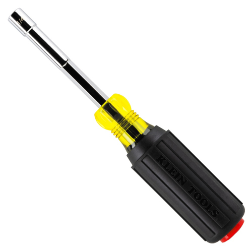 Klein Tools 1/4-in Heavy-Duty Color-Coded Hollow-Shaft Nut Driver, Magnetic (Klein Tools 65414MAG)