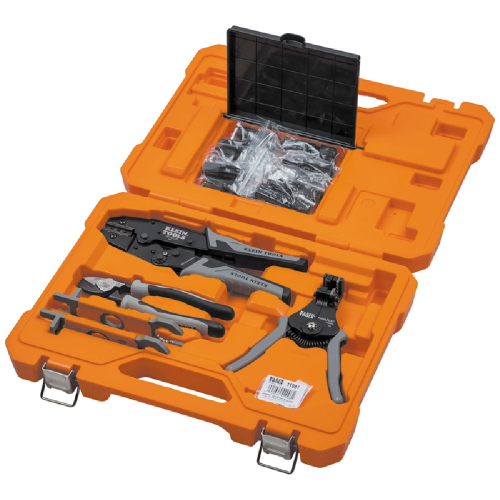 Klein Tools PV Connection Solar Tool Set, Carrying Case, 6-Piece, Orange & Gray (Klein Tools 92919S)