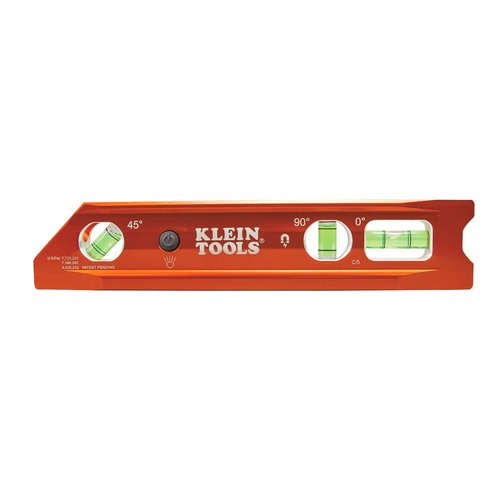 Klein Tools Torpedo Lighted Billet Rare Earth Magnet Level (Klein Tools 935RBLT)