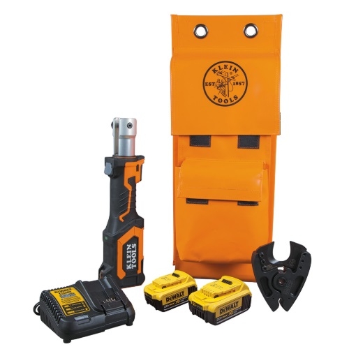 Klein Tools 20V Battery-Operated Cable Cutter, Cu/Al, 4 Ah (Klein Tools BAT207T34H)