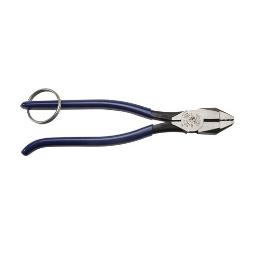 Klein Tools Slim Ironworker Pliers with Tether Ring, Blue (Klein Tools D201-7CSTT)