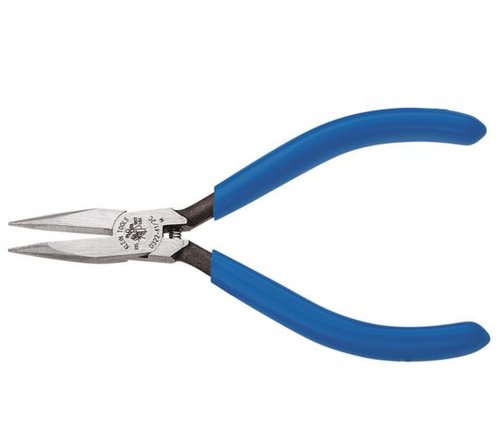 Klein Tools 4'' Midget Long-Nose Pliers - Slim Nose with Spring (Klein Tools D322-41/2C)