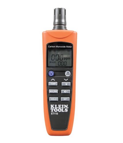 Klein Tools Handheld LCD Backlit Carbon Monoxide Meter with Batteries and Pouch (Klein Tools ET110)