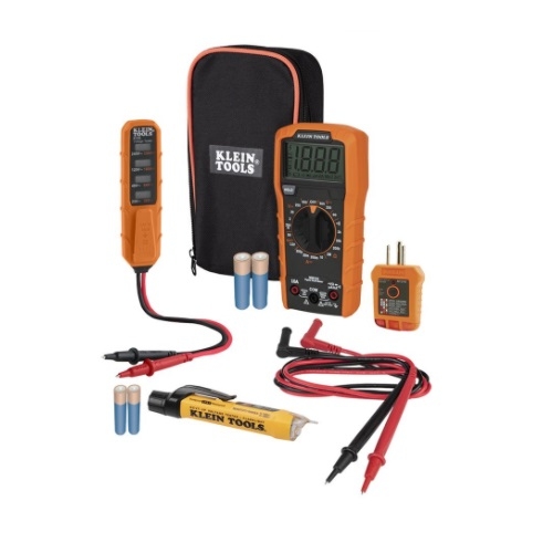 Klein Tools Digital Multimeter Electrical Non-Contact Test Kit, 600V AC/DC (Klein Tools MM320KIT)