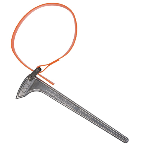 Klein Tools 3-10In Grip It Strap Wrench, 18 Inch Handle, Nylon Strap, Orange (Klein Tools S18HB)