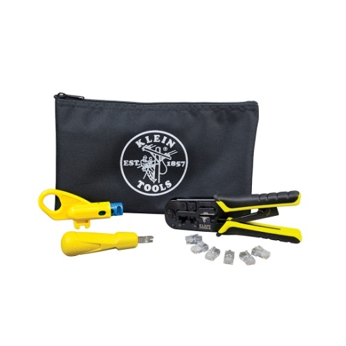 Klein Tools Twisted Pair Installation Kit with Zipper Pouch (Klein Tools VDV026-212)