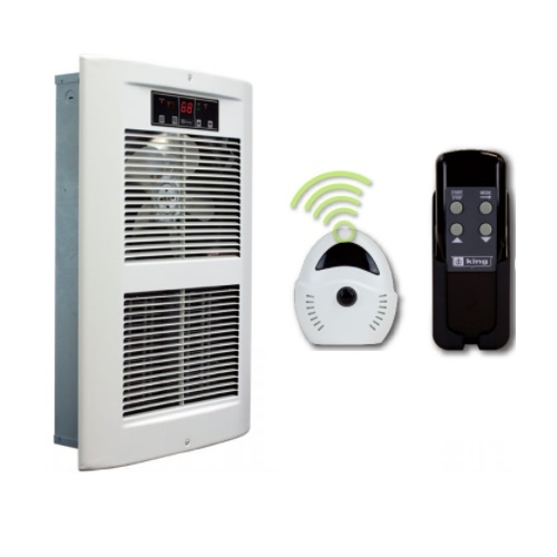 King Electric 4500W Large ECO2S Wall Heater, 500 Sq Ft, 185 CFM, 18.8 Amp,  208V/240V, White Dove (King Electric LPW2445-ECO-WD-R) | HomElectrical.com
