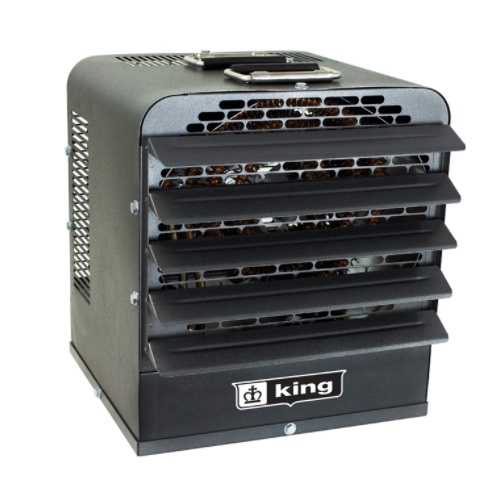 King Electric 7kW Industrial Unit Heater, 800 Sq Ft, 600 CFM, 1 Ph, 36.1  Amp, 208V, Gray (King Electric PKB2007-1-T-FM) | HomElectrical.com