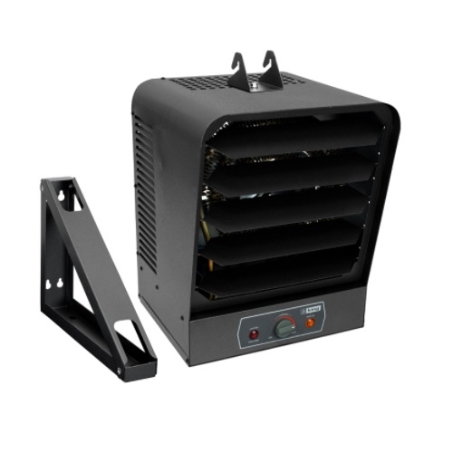 King Electric 9kW Heavy Duty Compact Unit Heater, 900 Sq Ft, 725 CFM, 1 Ph,  44.2 Amp, 208V, Gray (King Electric SKB2009-1-T-B) | HomElectrical.com