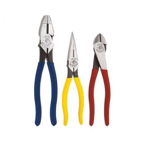 Klein Tools 3pc. Plier Set, Dipped Handle (Klein Tools 94034)
