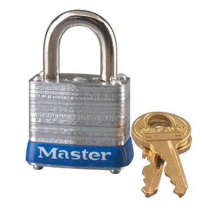 Master Lock Master Lock No. 7 Laminated Steel Pin Tumbler Padlock, Case of 4 (Master Lock 7D)