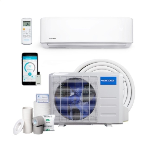 MrCool 12000 BTU/H Ductless Mini-Split System, Up to 600 Sq Ft, 20 Amp, 120V  (MrCool A-12-HP-C-115C A-12-HP-WMAH-115C) | HomElectrical.com