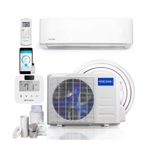 MrCool 1.8-ft Mini Split Air Conditioner u0026 Heat Pump, Up to 750 Sq Ft, 18000  BTU/H, 230V, White (MrCool A-18-HP-C-230B A-18-HP-WMAH-230B) |  HomElectrical.com