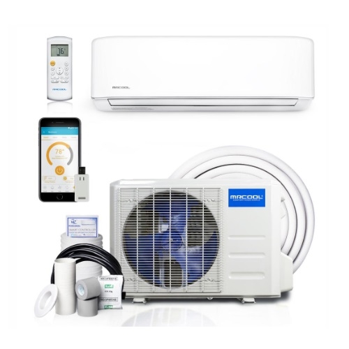 MrCool 2.3-ft Mini Split Air Conditioner u0026 Heat Pump, Up to 1000 Sq Ft,  24000 BTU/H, 230V (MrCool A-24-HP-C-230B A-24-HP-WMAH-230B) |  HomElectrical.com