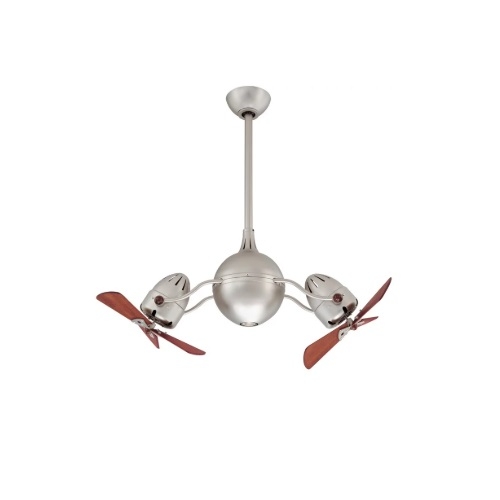 Matthews Fan Company 39 In 101w Acqua Ceiling Fan W Light Kit Ac 3 Speed 6 Wood Blades Brushed Nickel