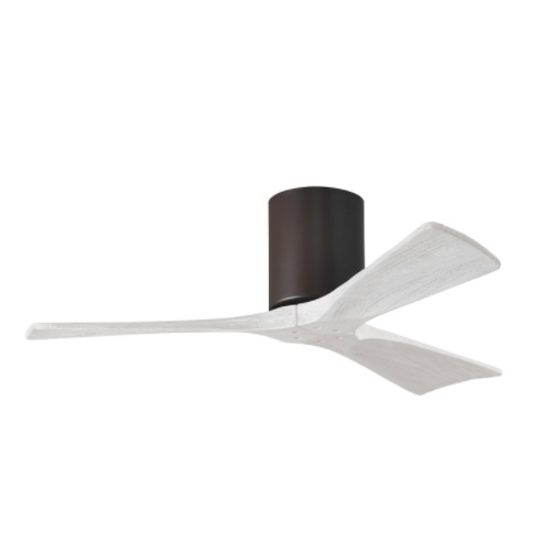 Matthews Fan 42-in 17W Irene Ceiling Fan, DC, 6-Speed, 3-White Blades, Bronze (Matthews Fan IR3H-TB-MWH-42)