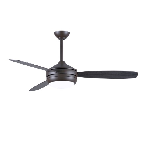 Matthews Fan Company 52 In 61w T 24 Ceiling Fan W Light Ac 3 Speed 3 Old Oak Black Blade Textured Bronze