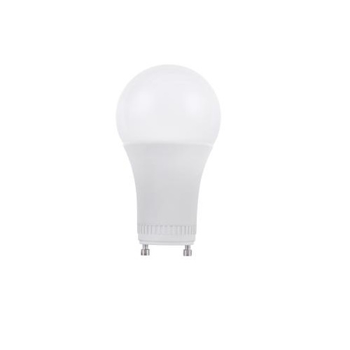 MaxLite 9W LED A19 Bulb, Dimmable, GU24, 800 lm, 120V, 3000K, Frosted ...
