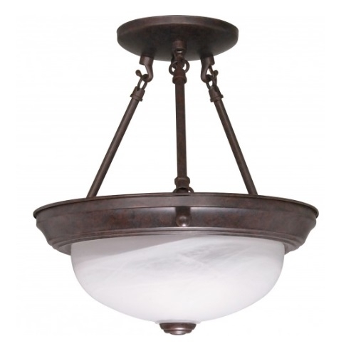 Nuvo 11 Semi Flush Mount Ceiling Light, Old Glass Ceiling Light Fixtures
