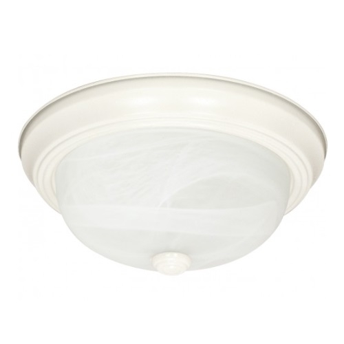 Nuvo 3 Light 15 Flush Mount Ceiling Light Fixture Textured White