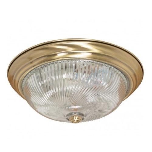 Nuvo 3 Light 15 Flush Mount Ceiling Light Fixture Antique Brass Nuvo 60 231 HomElectrical
